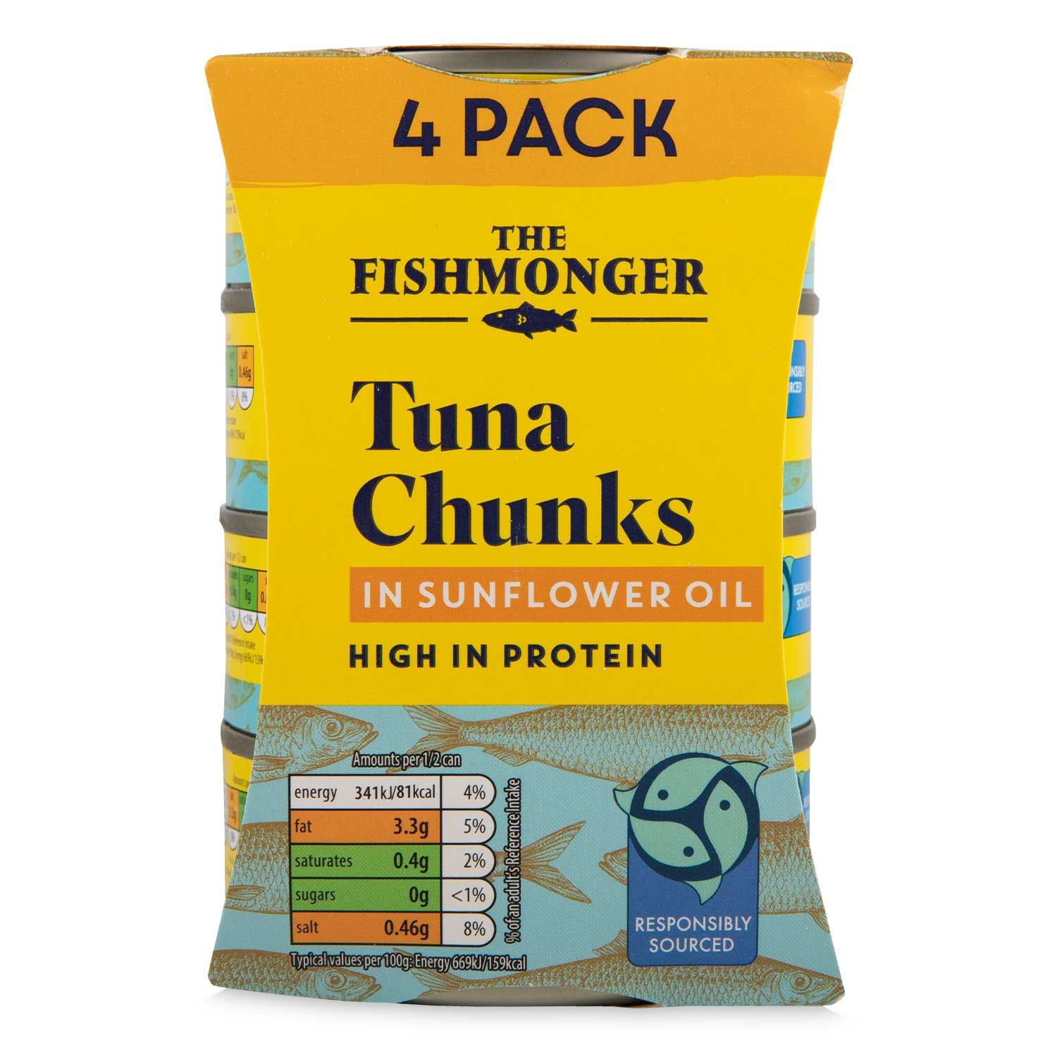 Tuna Chunks In Sunflower Oil 145g The Fishmonger